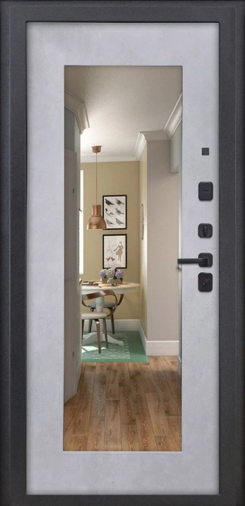 Входная дверь ДвериПРО Модель Л-48 ФЛЗ-603 Бетон снежный DPRO226413 внутренняя сторона