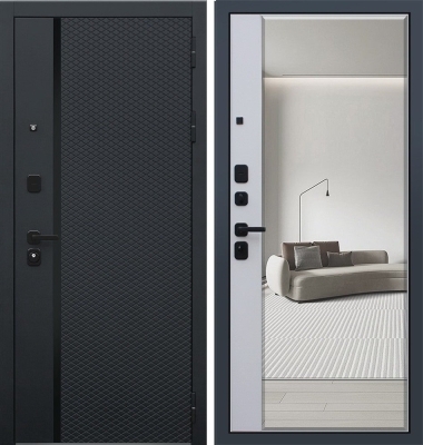 Дверь Ньюкасл с зеркалом