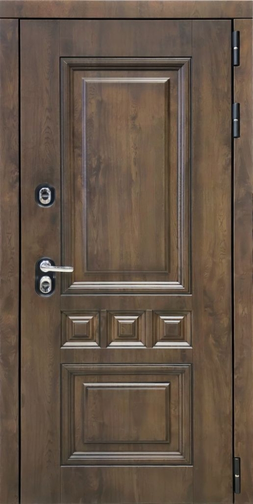 Входная дверь ДвериПРО Аура Без фрезеровки Дуб арктик горизонт DPRO196711 внешняя сторона