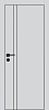 Межкомнатная дверь PX-20  черная кромка с 4-х ст. Сапфир матовый